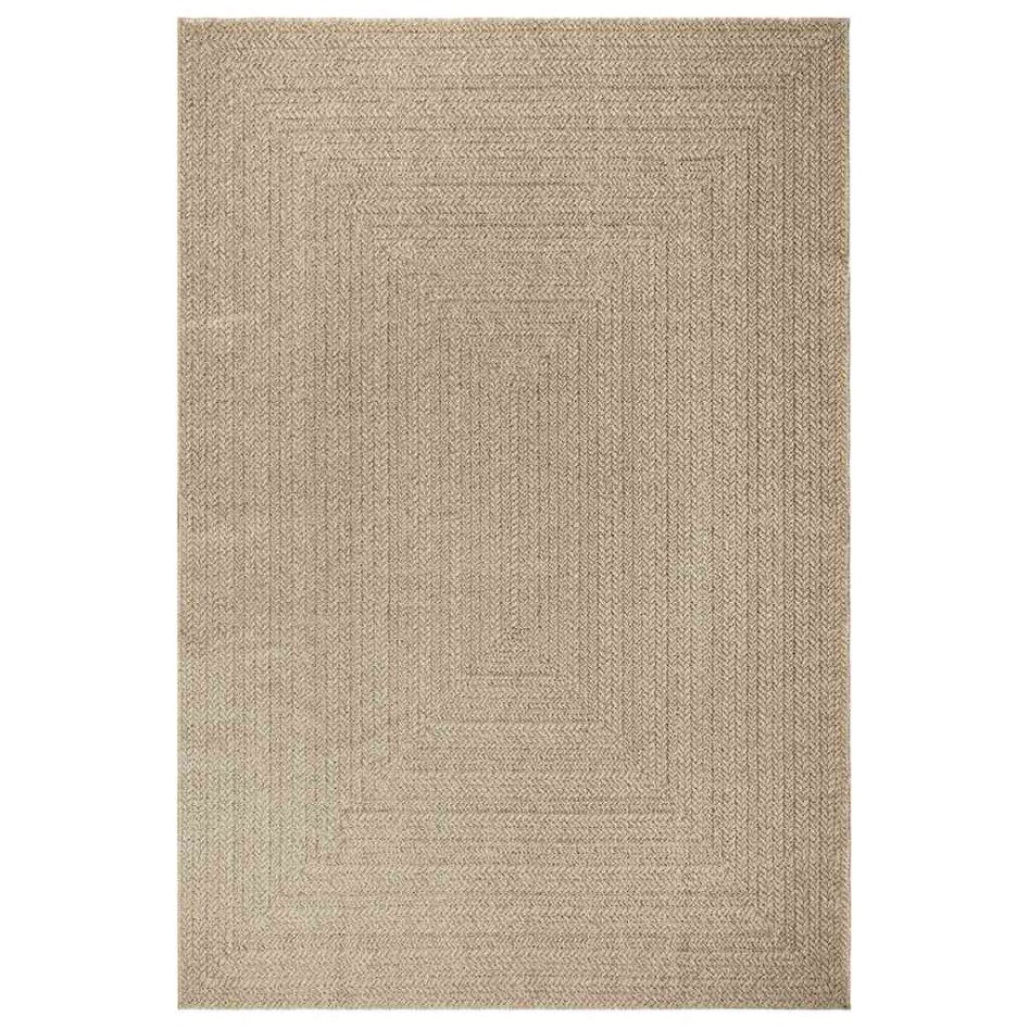 Alfombra ZIZUR aspecto yute interior/exterior beige 200x290