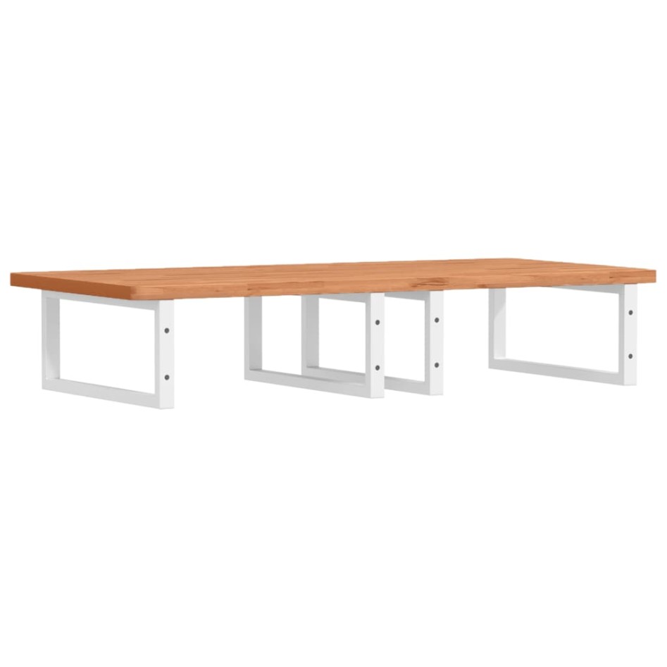 Estante de lavabo de pared de acero y madera maciza de