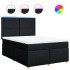 Cama box spring con colchón tela negro 140x190