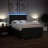 Cama box spring con colchón tela negro 140x190