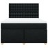 Cama box spring con colchón tela negro 140x190