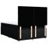 Cama box spring con colchón tela negro 140x190