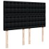 Cama box spring con colchón tela negro 140x190