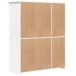 Armario BODO madera maciza de pino blanco 146x53,5x173