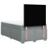 Cama box spring con colchón tela gris claro 120x200