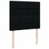 Cama box spring con colchón tela negro 120x200