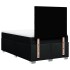 Cama box spring con colchón tela negro 120x200