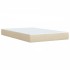 Cama box spring con colchón tela color crema 120x200