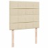Cama box spring con colchón tela color crema 120x200