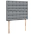 Cama box spring con colchón tela gris claro 120x200