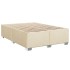 Cama box spring con colchón tela color crema 140x190