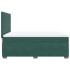 Cama box spring con colchón terciopelo verde oscuro 140x200