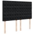 Cama box spring con colchón terciopelo negro 140x200