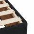 Cama box spring con colchón terciopelo negro 140x200