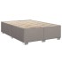 Cama box spring con colchón tela gris taupe 140x190