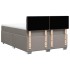 Cama box spring con colchón tela gris taupe 140x190