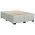 Cama box spring con colchón terciopelo gris claro 160x200
