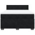 Cama box spring con colchón terciopelo negro 140x200