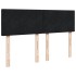 Cama box spring con colchón terciopelo negro 140x200