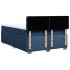 Cama box spring con colchón tela azul 140x190