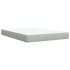 Cama box spring con colchón terciopelo gris claro 140x200