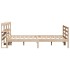 Estructura de cama sin colchón madera maciza de pino 120x190