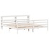 Estructura de cama sin colchón madera maciza blanca 200x200