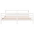 Estructura de cama sin colchón madera maciza blanca 200x200