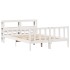 Estructura de cama sin colchón madera de pino blanca 150x200