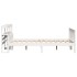 Estructura de cama sin colchón madera de pino blanca 150x200
