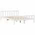 Estructura de cama sin colchón madera de pino blanca 150x200