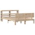 Estructura de cama con cabecero madera de pino blanco