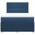 Cama box spring con colchón tela azul 140x190