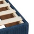 Cama box spring con colchón tela azul 140x190