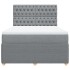 Cama box spring con colchón tela gris claro 140x200
