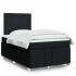 Cama box spring con colchón tela negro 120x200