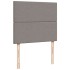 Cama box spring con colchón tela gris taupe 120x200