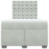 Cama box spring con colchón terciopelo gris claro 120x190