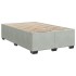 Cama box spring con colchón terciopelo gris claro 120x190