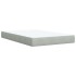 Cama box spring con colchón terciopelo gris claro 120x190