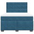 Cama box spring con colchón terciopelo azul 140x190