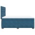 Cama box spring con colchón terciopelo azul 140x190