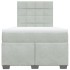 Cama box spring con colchón terciopelo gris claro 120x190