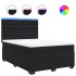 Cama box spring con colchón terciopelo negro 140x190