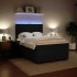 Cama box spring con colchón terciopelo negro 140x190