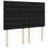Cama box spring con colchón terciopelo negro 140x190