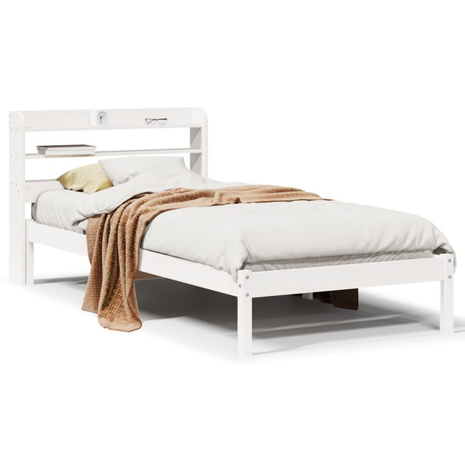 Estructura cama sin colchón madera maciza pino blanca