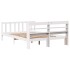 Estructura de cama sin colchón madera de pino blanca 140x190