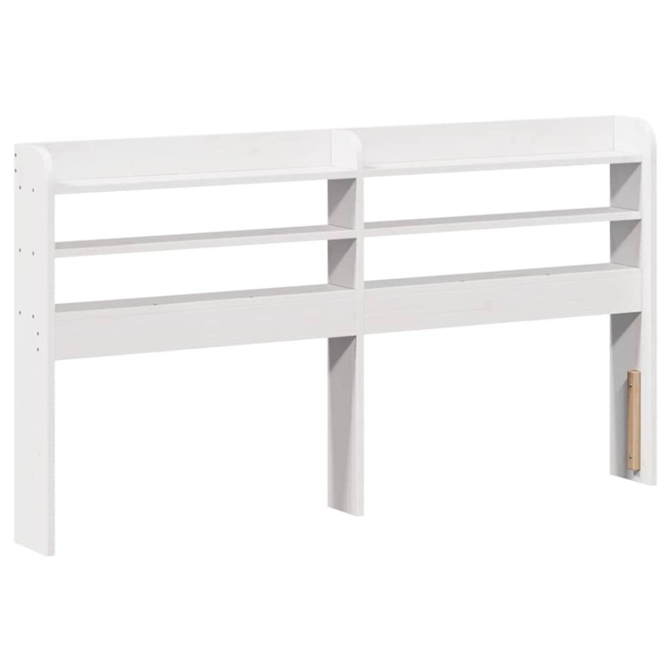 Estructura de cama sin colchón madera de pino blanca 140x190