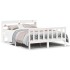 Estructura de cama sin colchón madera de pino blanco 135x190